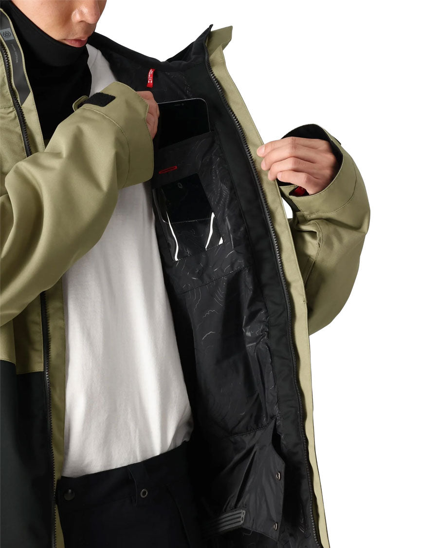686 Men's Foundation Jacket Sage Colorblock 2025