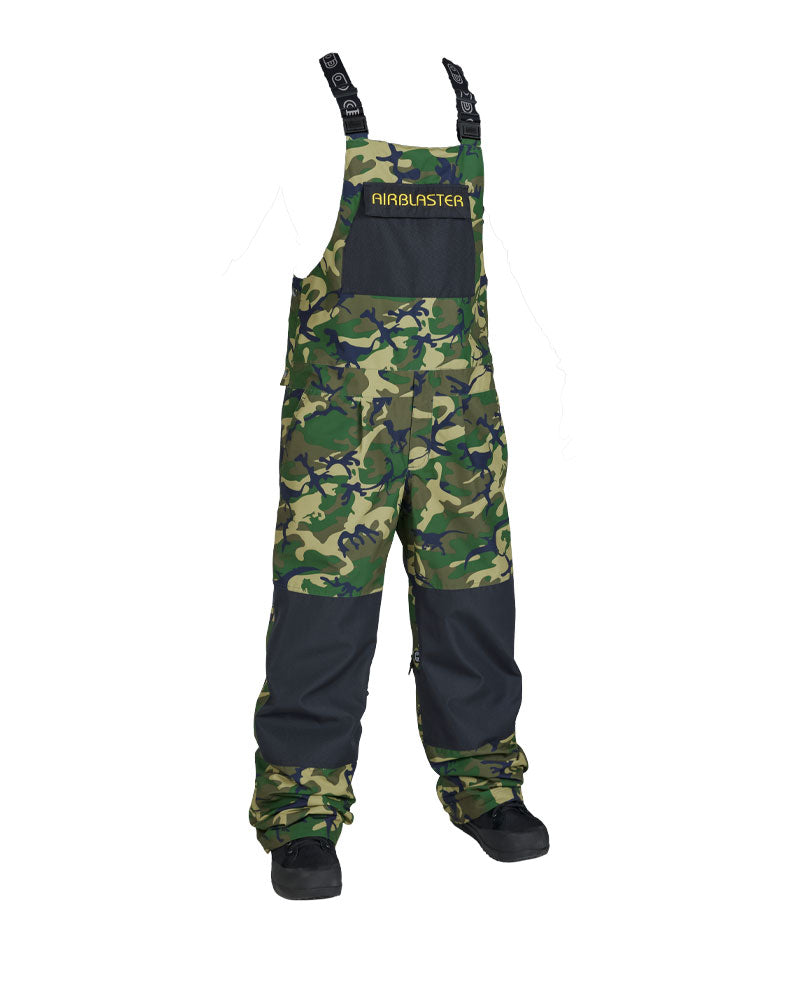 Airblaster Men's Freedom Bib Snowboard Pants – Mid Baggy Fit, 10K
