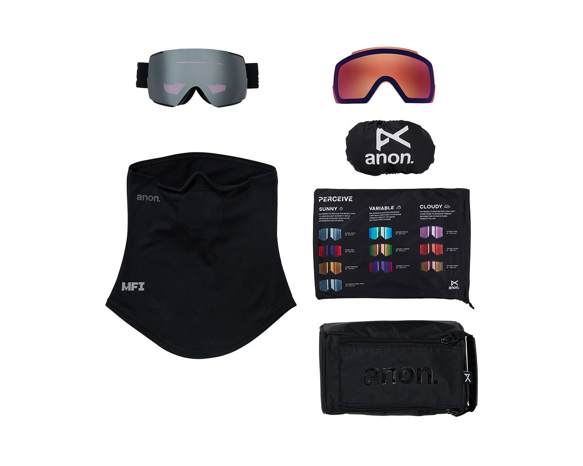 Anon M5S Goggle Smoke/Perceive Sunny Onyx + Bonus Lens + MFI Face Mask 2027
