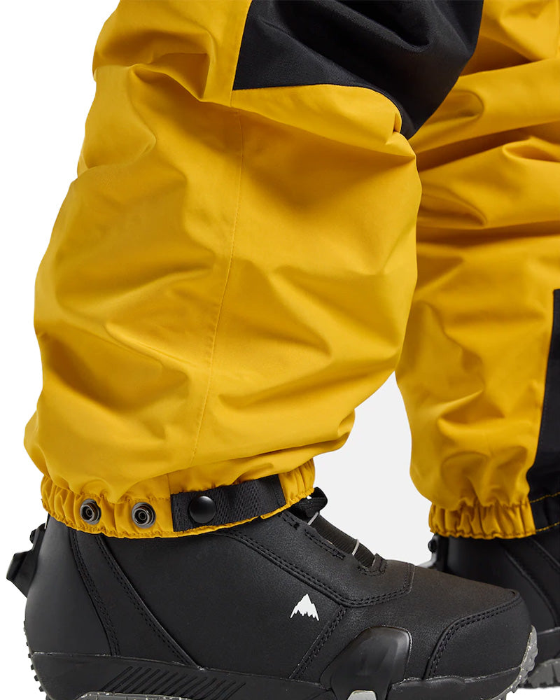 Burton Kids' Powline Gore-Tex Bib Pants Goldenrod/True Black 2025