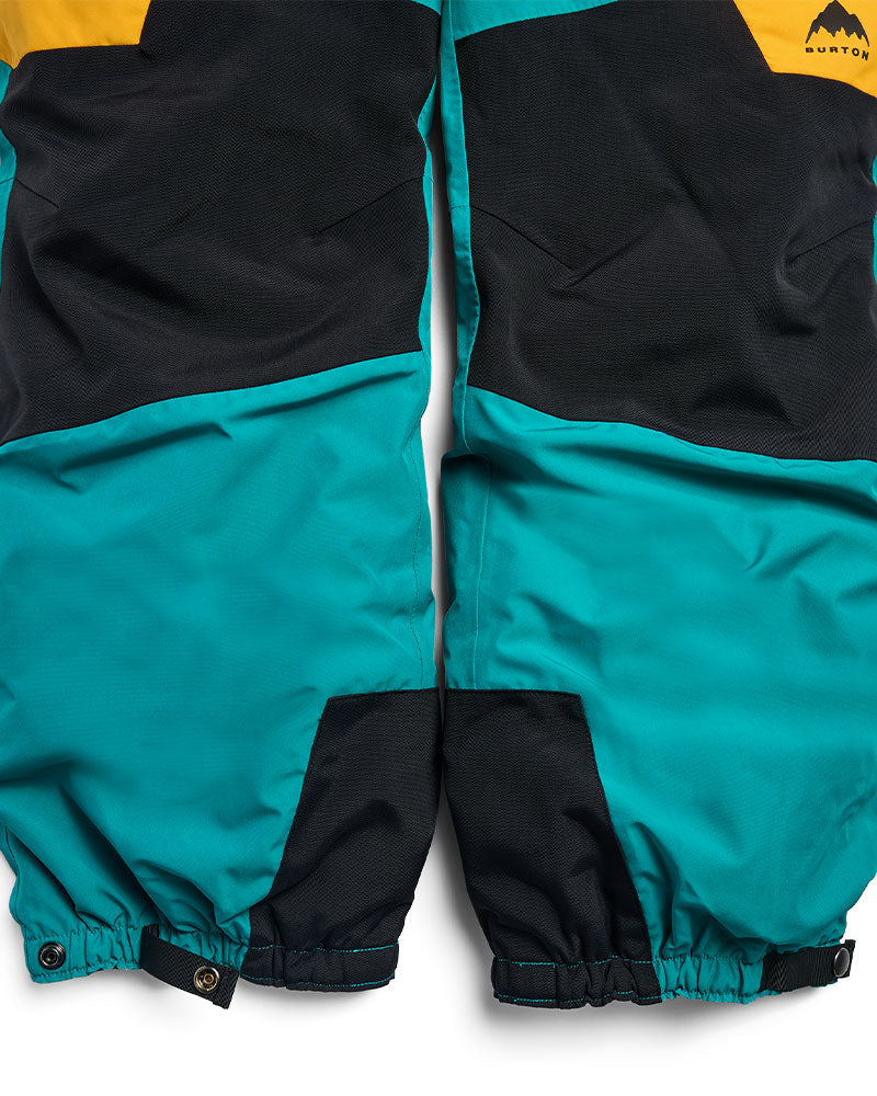 Burton Kids' Powline Gore-Tex Bib Pants Pacific Teal/Goldenrod/True Black 2027