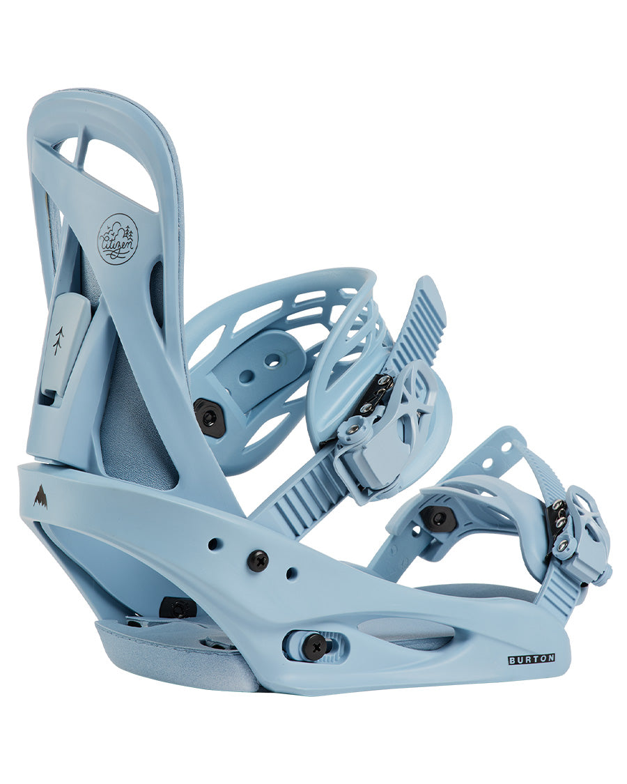 burton citizen snowboard bindings womens Women's Re:Flex Airstream Blue 2027 – The Source Snowboard & Skate Mahomes custom hand painted Featuring a lightweight design new womens gear Color:Light Ivory/ silver
