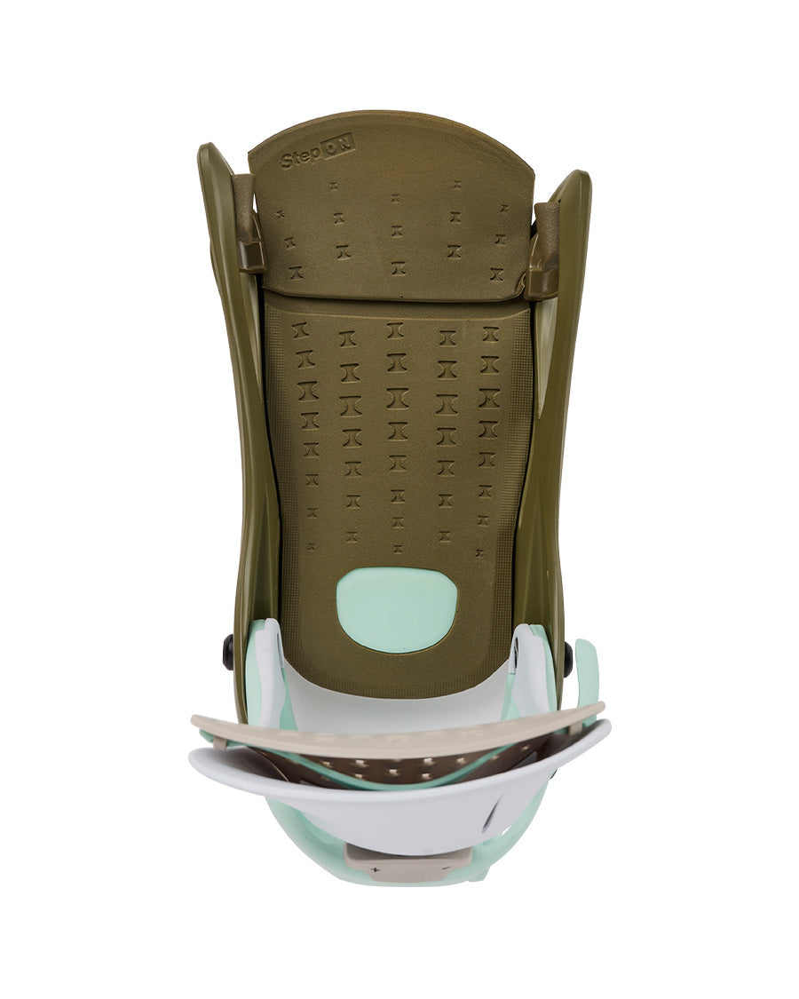 Burton Women's Step On® Escapade Re:Flex Snowboard Bindings White/Dried Moss 2027