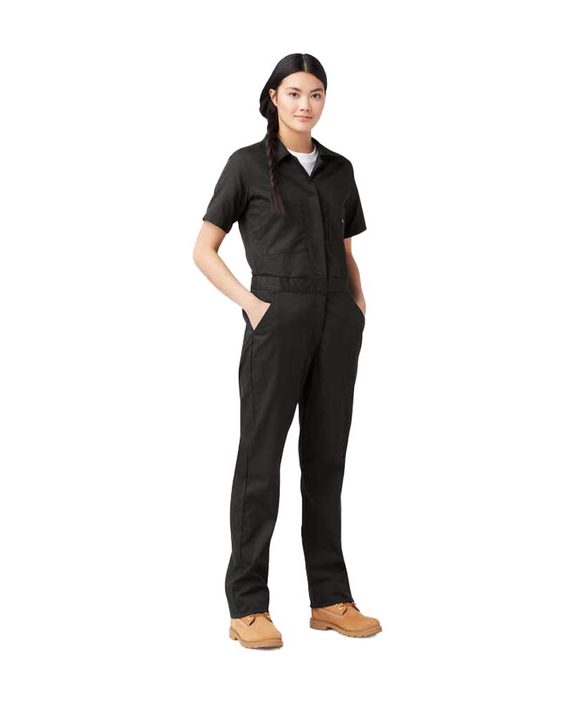 Dickies Women's Short Sleeve Flex Coverall Black – The Source