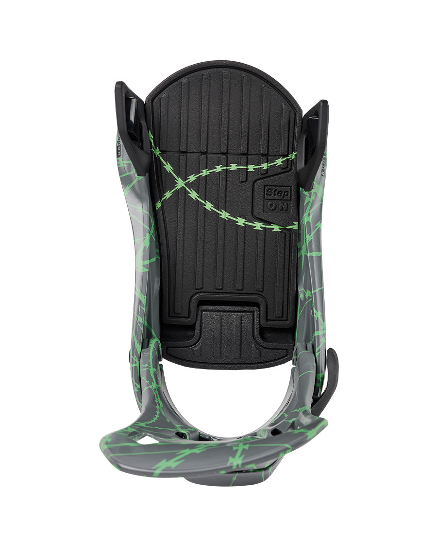 Burton Men's Step On® Re:Flex Snowboard Bindings Gray/Green Voltage 2027