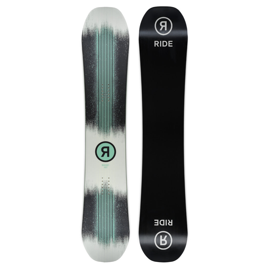 ride control wide snowboard Shadowban 2026 evo Carbon Slim Walls reduce weight increase damping increase energy transfer and enhance response stability and durability Ride Manic Snowboard Black Red