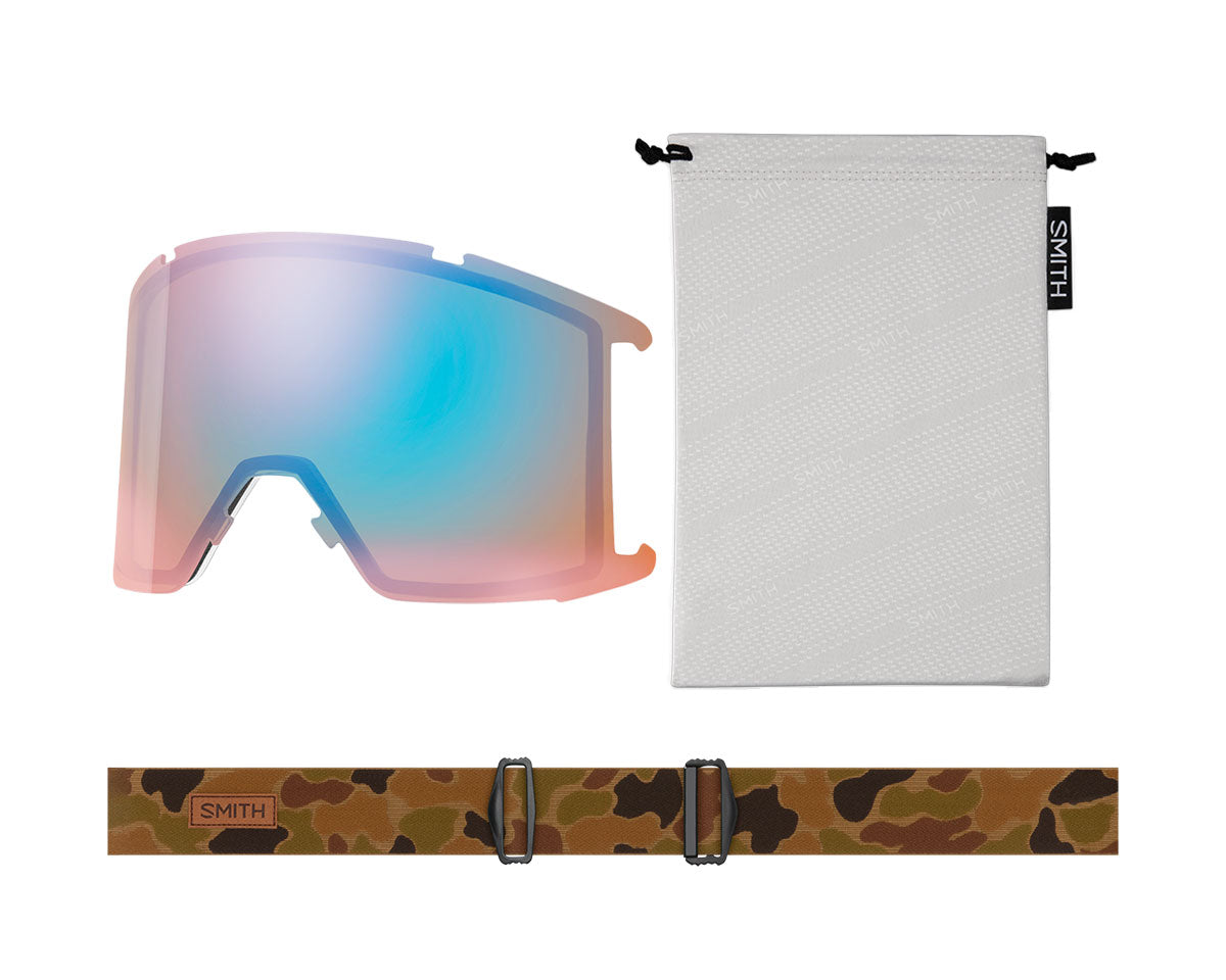 Smith Squad XL Coyote Pow Hunter | ChromaPop Sun Black Gold Mirror 2025
