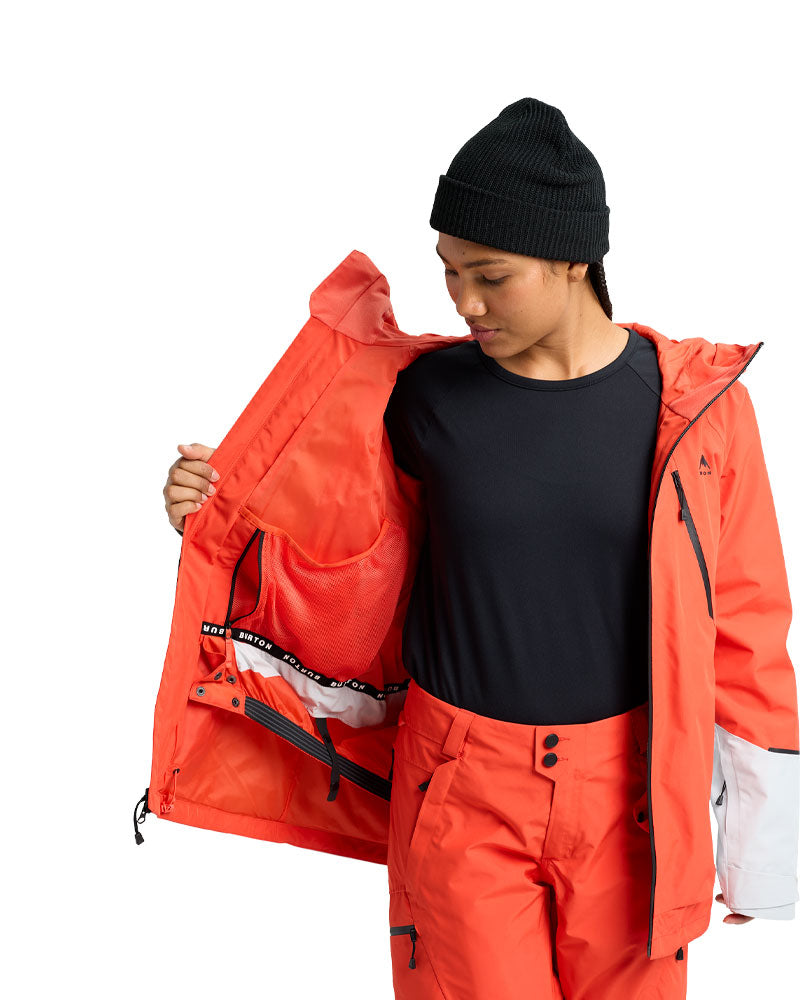 Burton Women's Reserve Gore-Tex 2L Jacket Fiesta Red/Gray Cloud 2026