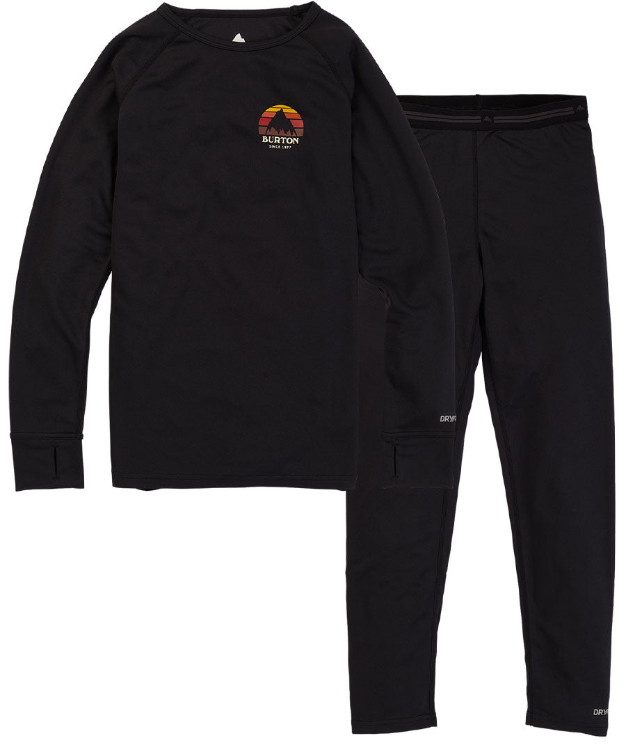 Burton Kids' Lightweight Base Layer Set True Black 2024 The Source