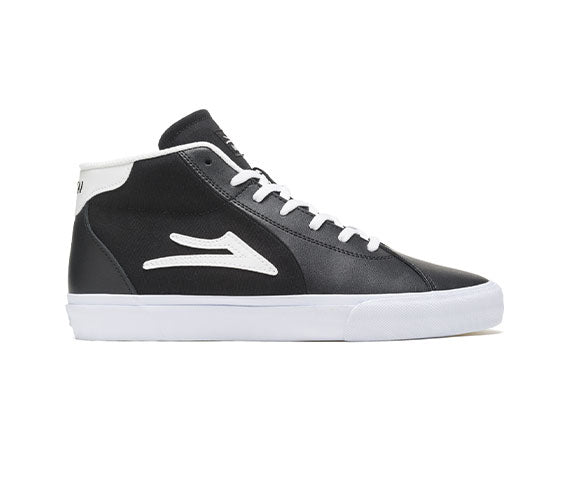 Lakai Flaco II Mid - Black/White Leather – The Source Lakai Flaco II Mid - Black/White Leather – The Source