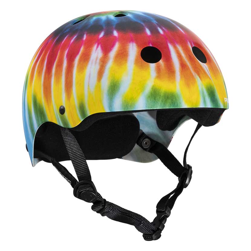 Protec Skate Helmet On Head Protec Classic Skate Helmet Tie Dye