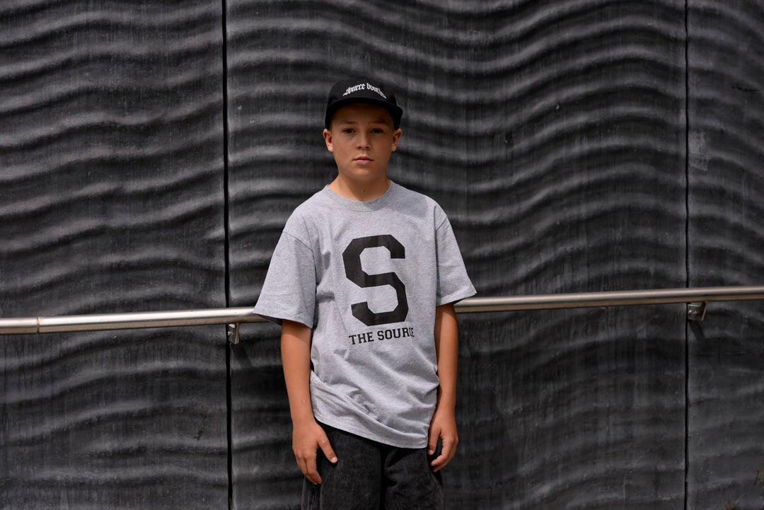 The Source Kids' S Block T-Shirt Heather Grey