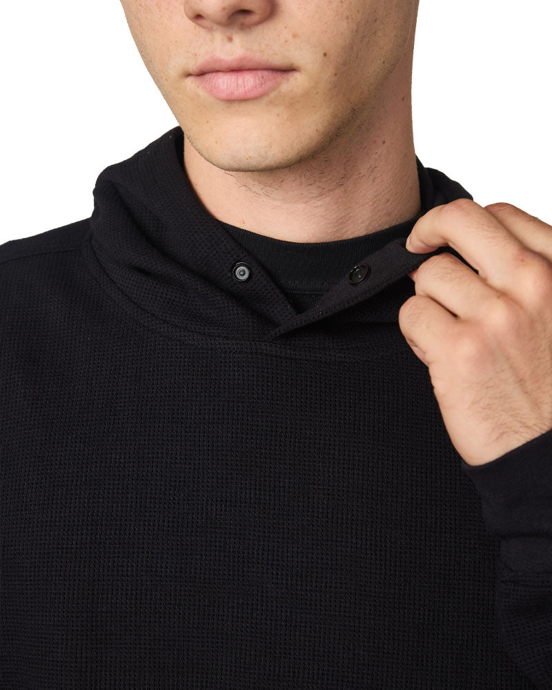 686 686 Let's Chill Waffle Hoodie Black