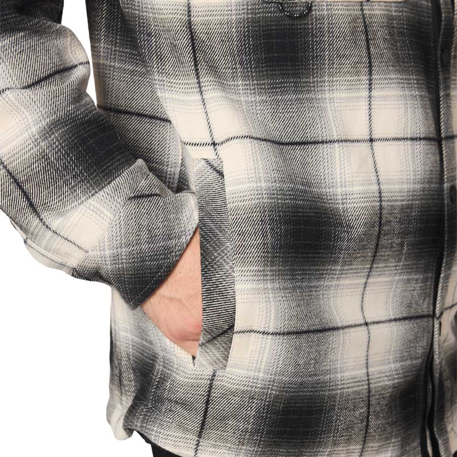 686 Heat-Grid Flannel Limestone