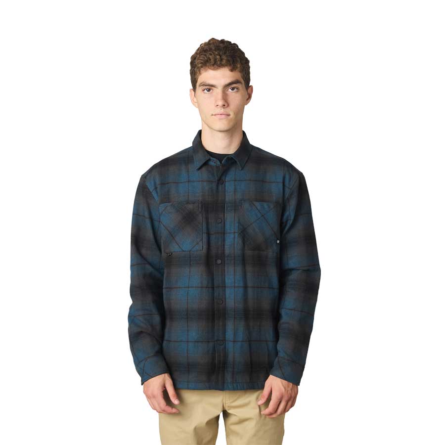 686 Heat-Grid Flannel Midnight