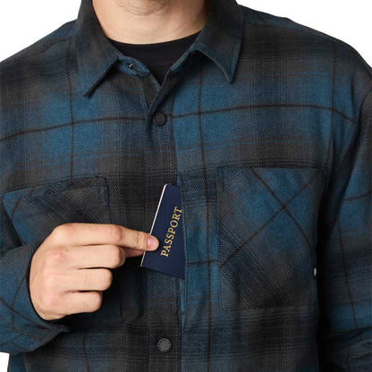 686 Heat-Grid Flannel Midnight