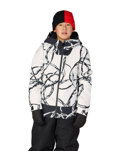 686 Kids' Gateway Insulated Jacket White Wire Colorblock 2027