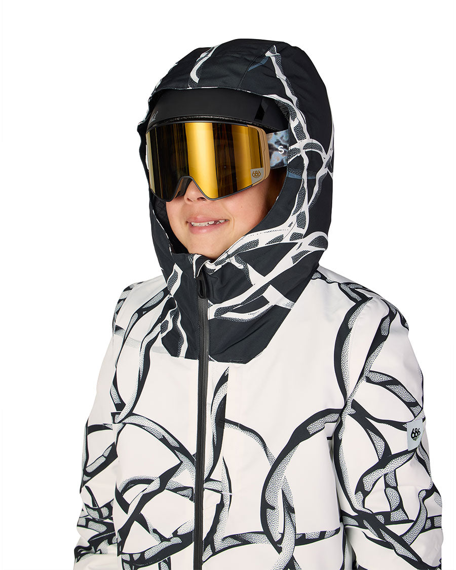 686 Kids' Gateway Insulated Jacket White Wire Colorblock 2027