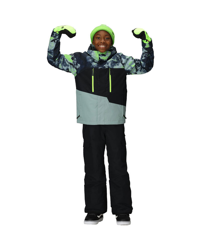 686 Kids' Geo Insulated Jacket Blue Hemisphere Colorblock 2026