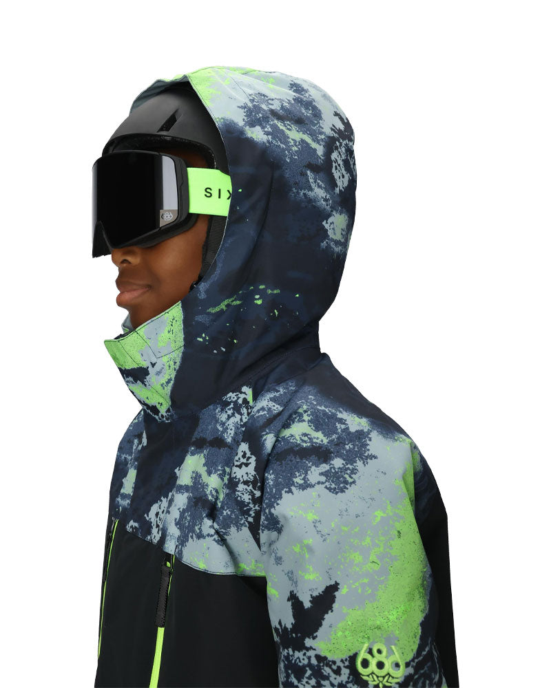 686 Kids' Geo Insulated Jacket Blue Hemisphere Colorblock 2026
