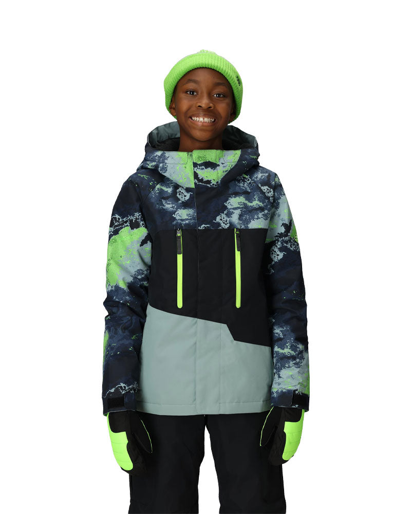 686 Kids' Geo Insulated Jacket Blue Hemisphere Colorblock 2026