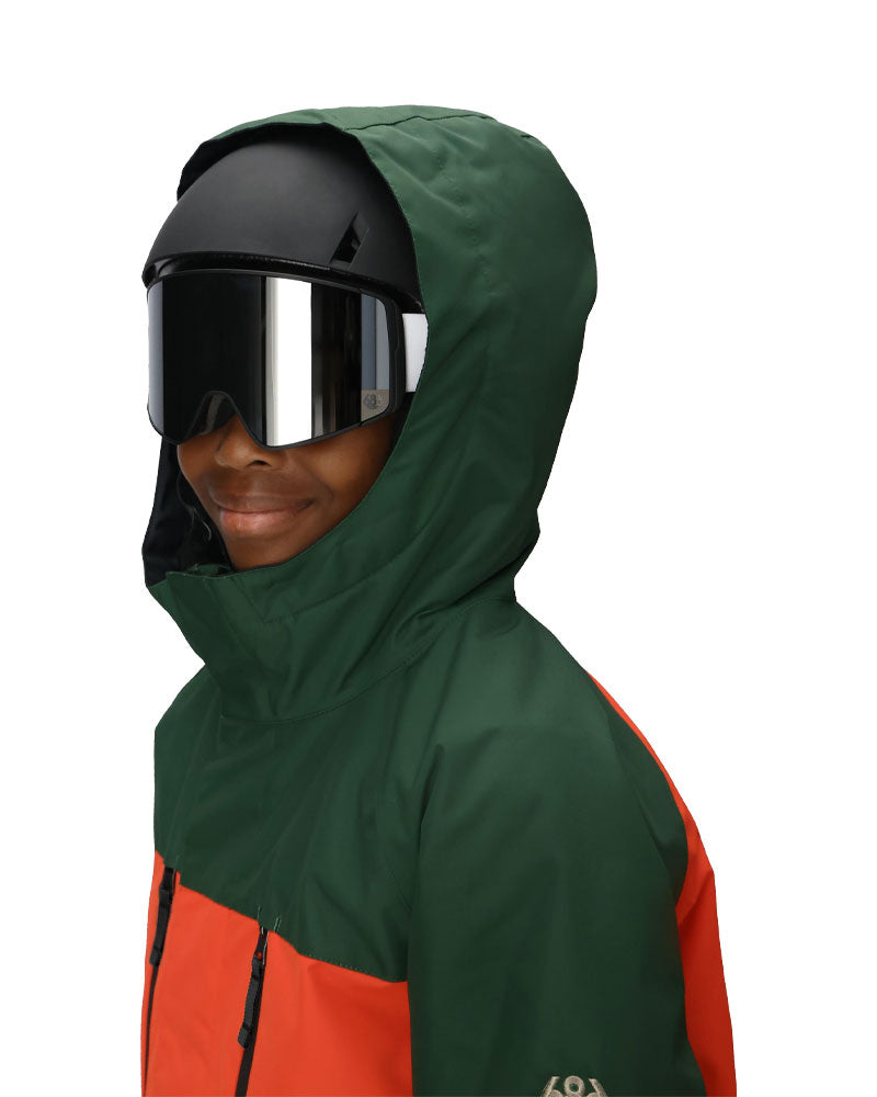 686 Kids' Geo Insulated Jacket Moss Green Colorblock 2026