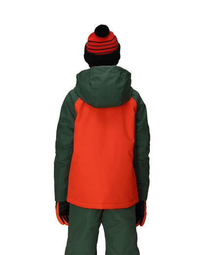 686 Kids' Geo Insulated Jacket Moss Green Colorblock 2026