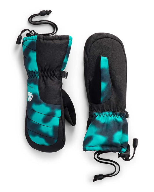 686 Kids' Heat Insulated Mitt Deep Green Dark Skies Colorblok 2027