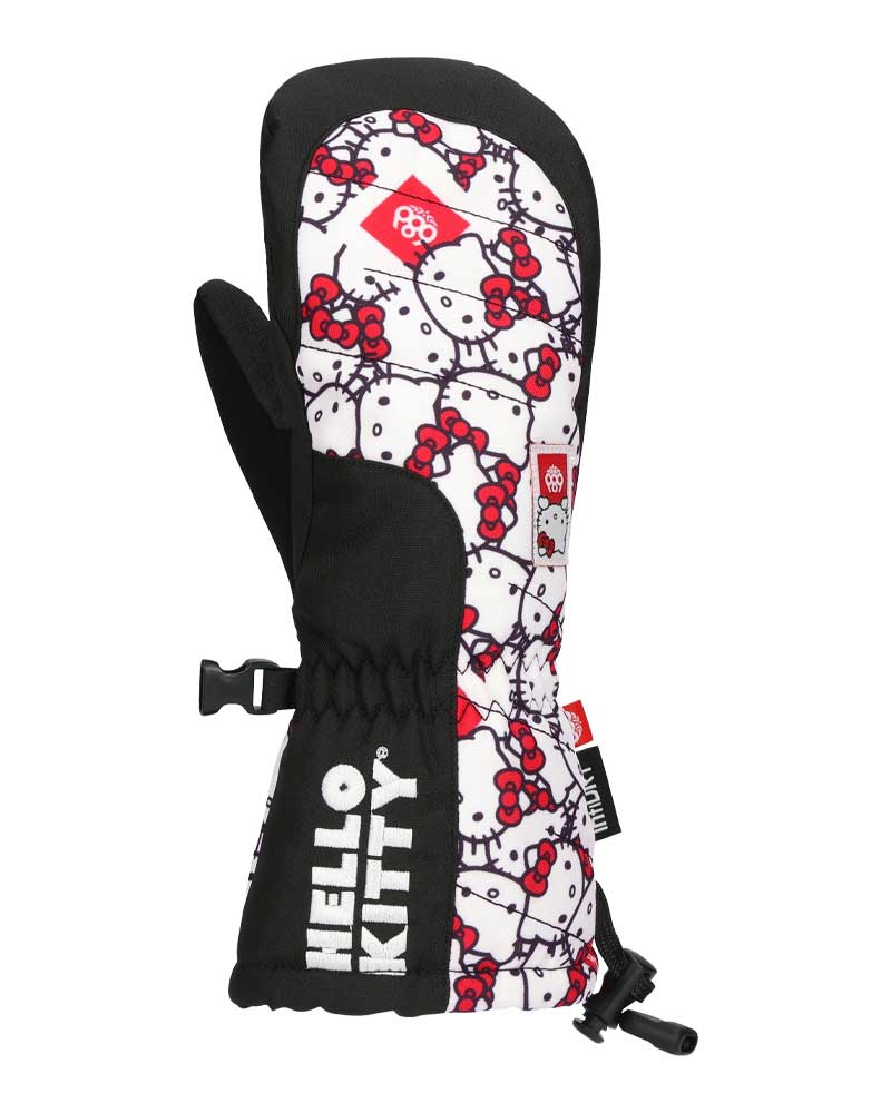 686 Kids' Heat Insulated Mitt Hello Kitty White 2026