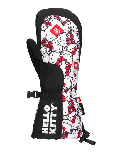 686 Kids' Heat Insulated Mitt Hello Kitty White 2026