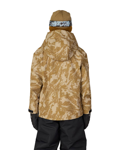 686 Kids' Waterproof Hoodie Bronze Scratch Camo 2027