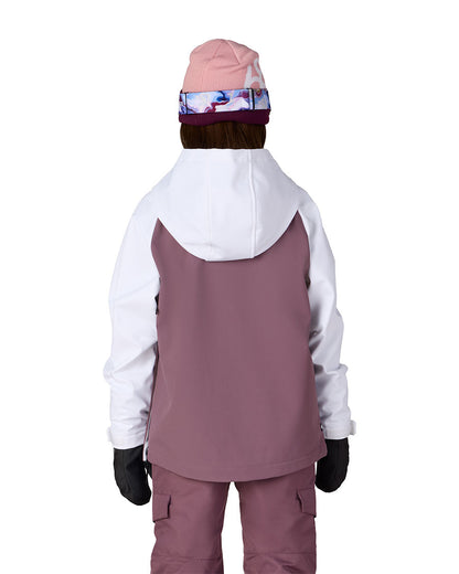 686 Kids' Waterproof Hoodie White Colorblock 2027