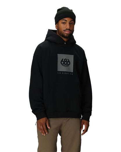 686 Knockout Logo Premium Heavyweight Pullover Hoodie Black Print 2027