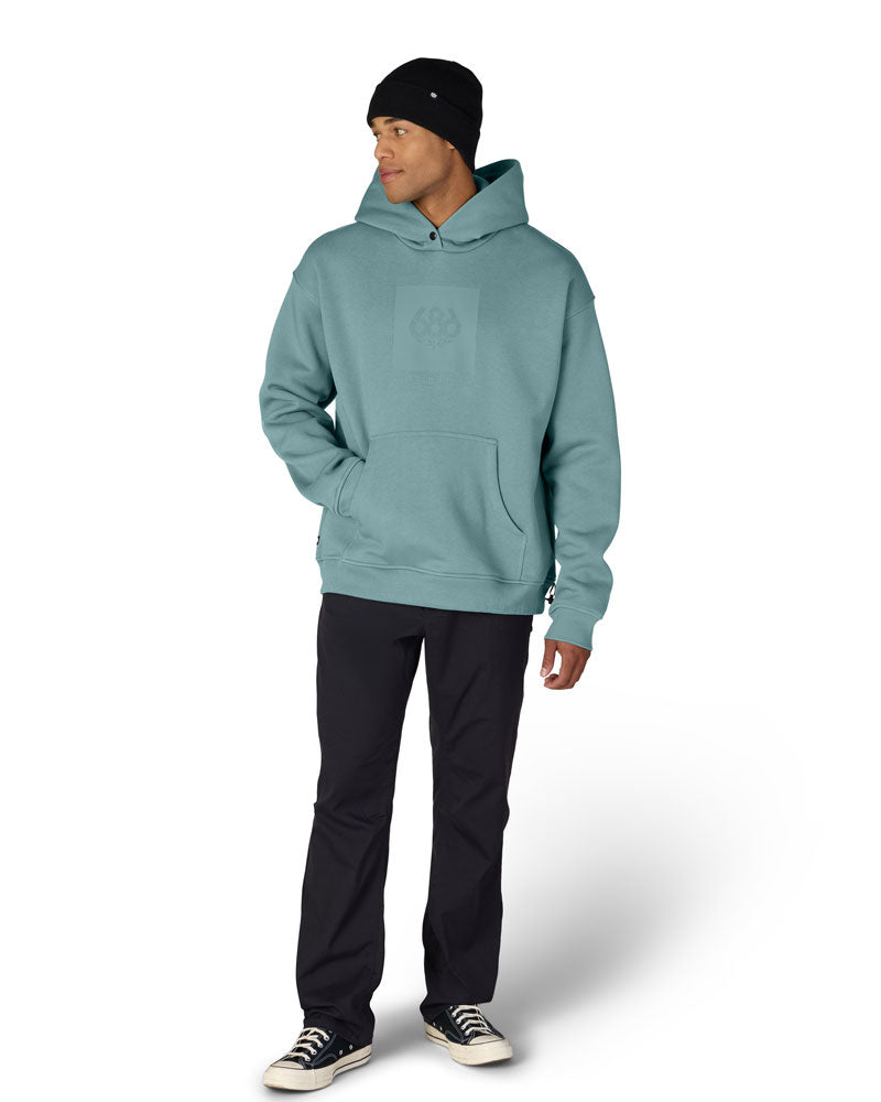 686 Knockout Logo Premium Heavyweight Pullover Hoodie Pale Firn 2027