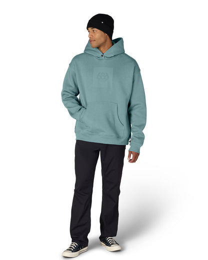 686 Knockout Logo Premium Heavyweight Pullover Hoodie Pale Firn 2027