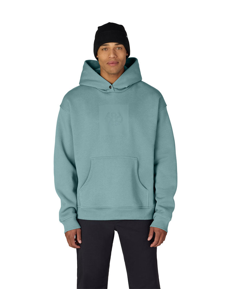 686 Knockout Logo Premium Heavyweight Pullover Hoodie Pale Firn 2027