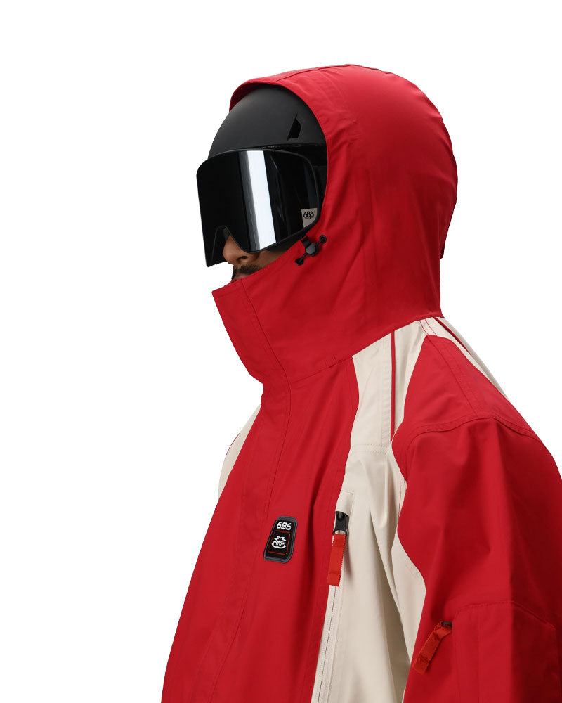 686 Men's 2002 X3 Shell Jacket True Red Colorblock 2026
