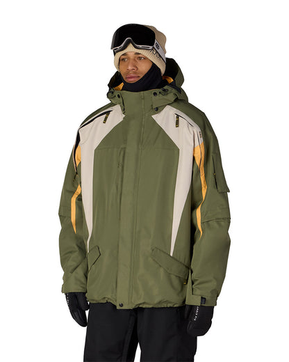 686 Men's 2003 Atom Jacket Fatigue Green Colorblock 2027