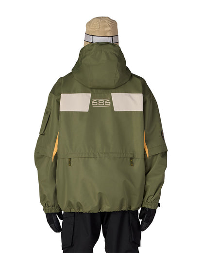 686 Men's 2003 Atom Jacket Fatigue Green Colorblock 2027