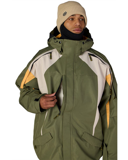 686 Men's 2003 Atom Jacket Fatigue Green Colorblock 2027