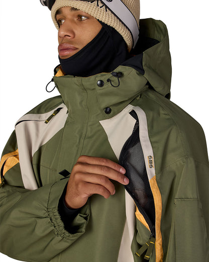 686 Men's 2003 Atom Jacket Fatigue Green Colorblock 2027