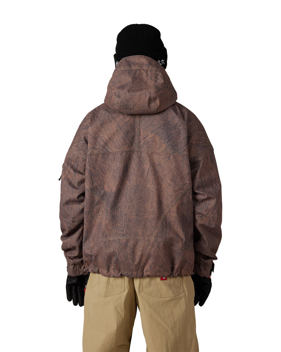 686 Men's 686 Dojo Shell Jacket Brown Crinkle Wash 2027