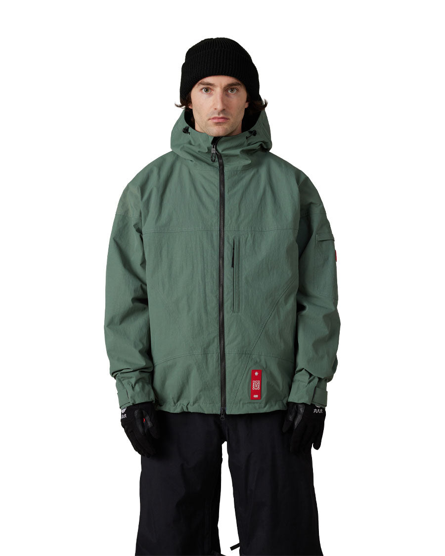 686 Men's 686 Dojo Shell Jacket Faded Green Crinkle 2027
