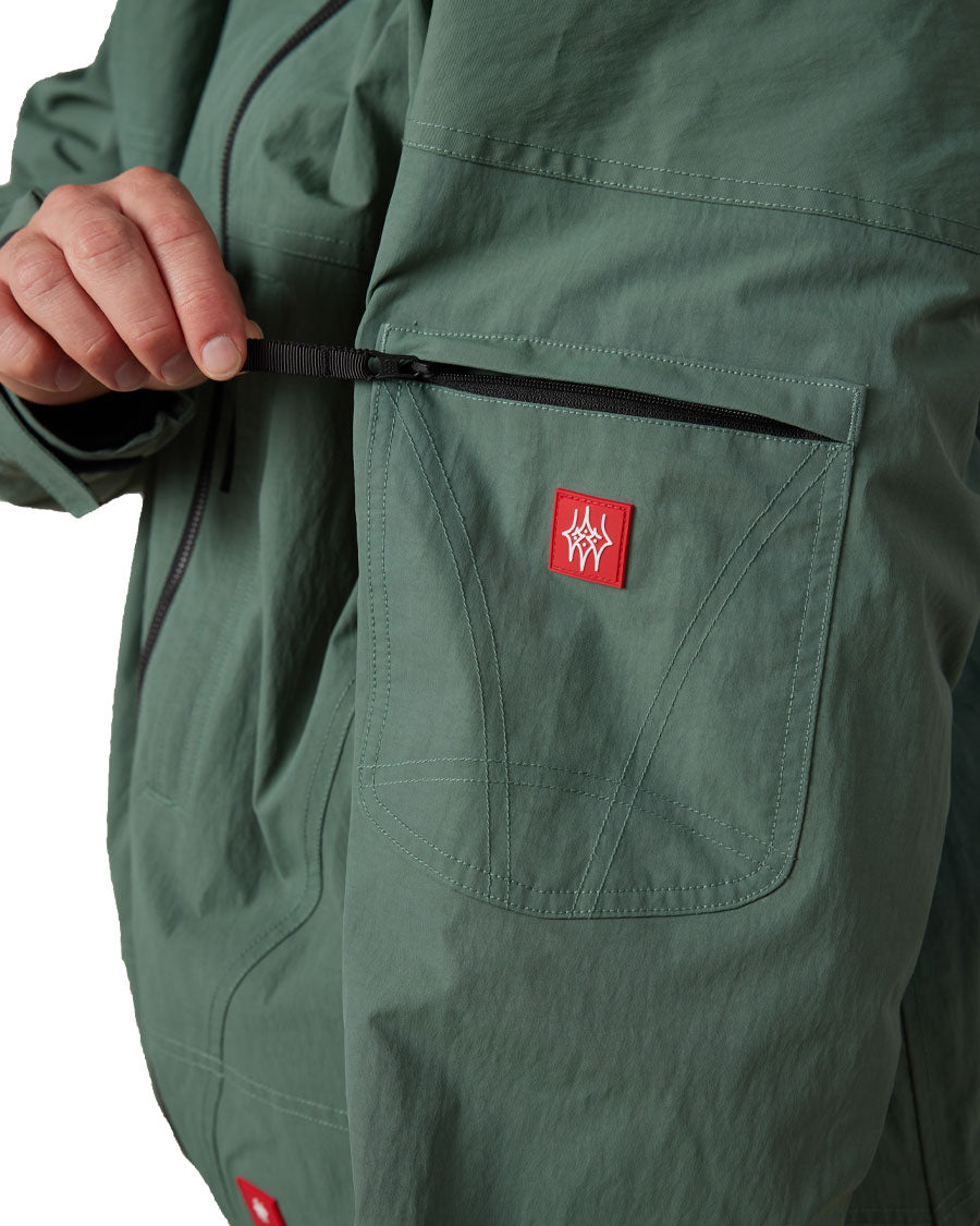 686 Men's 686 Dojo Shell Jacket Faded Green Crinkle 2027