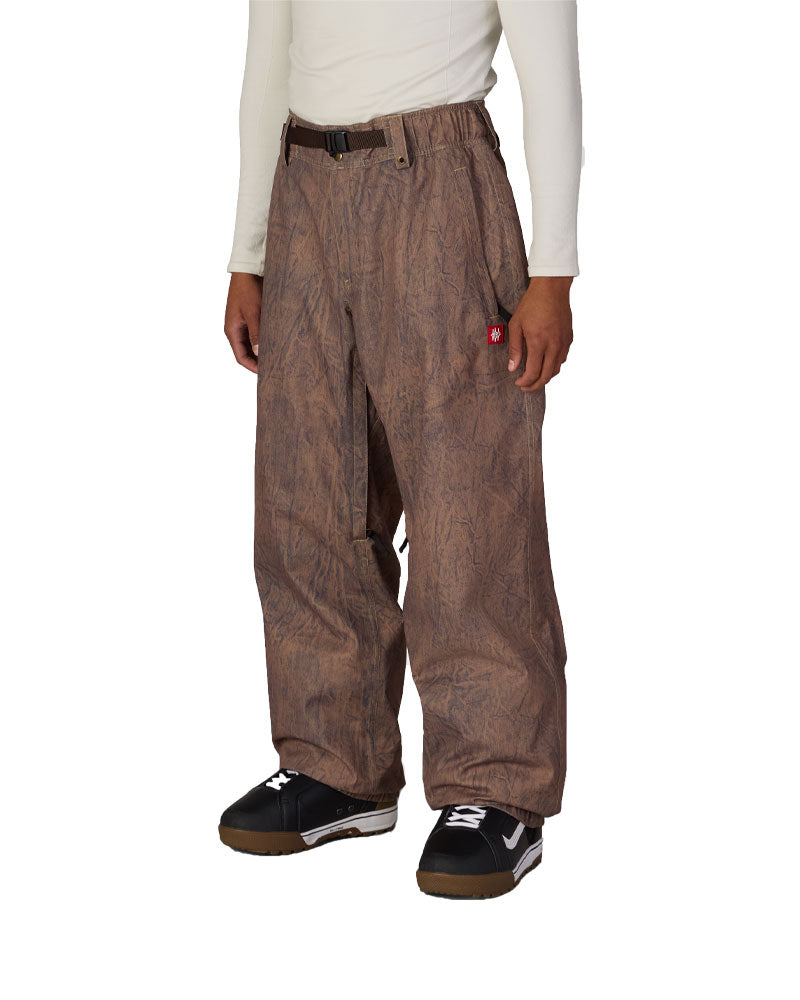 686 Men's 686 Dojo Shell Pant Brown Crinkle Wash 2027