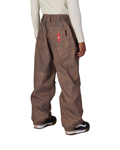 686 Men's 686 Dojo Shell Pant Brown Crinkle Wash 2027