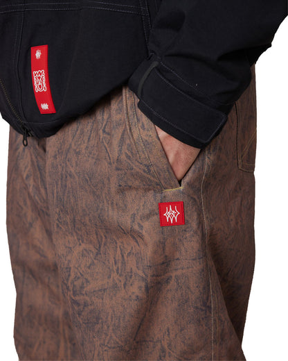 686 Men's 686 Dojo Shell Pant Brown Crinkle Wash 2027