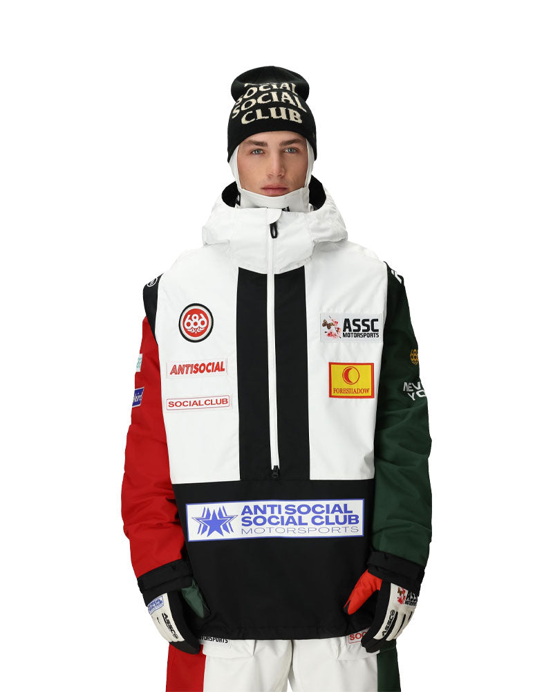 686 Men's Assc F1 Shell Anorak Assc White Colorblock 2026