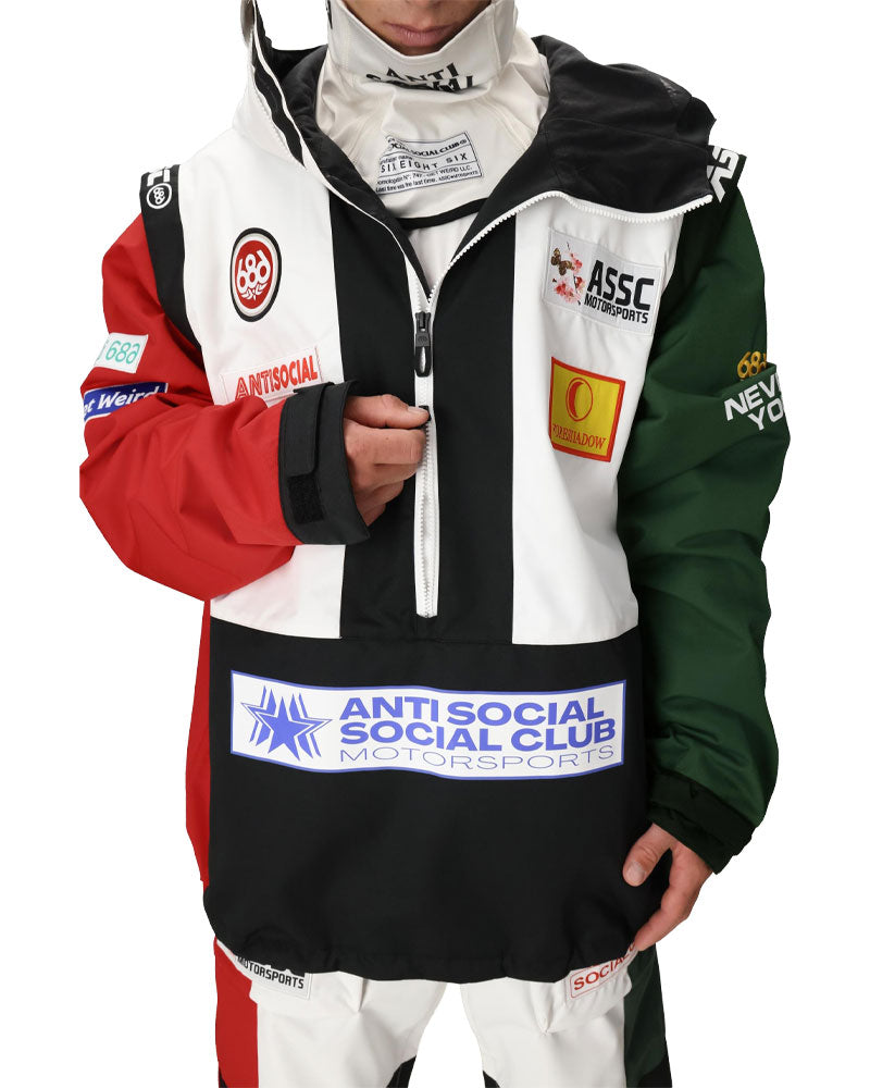 686 Men's Assc F1 Shell Anorak Assc White Colorblock 2026
