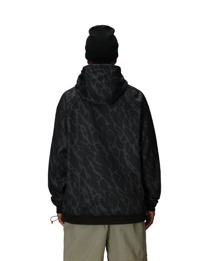 686 Men's Bonded Fleece Hoodie Black Fracture Print 2026